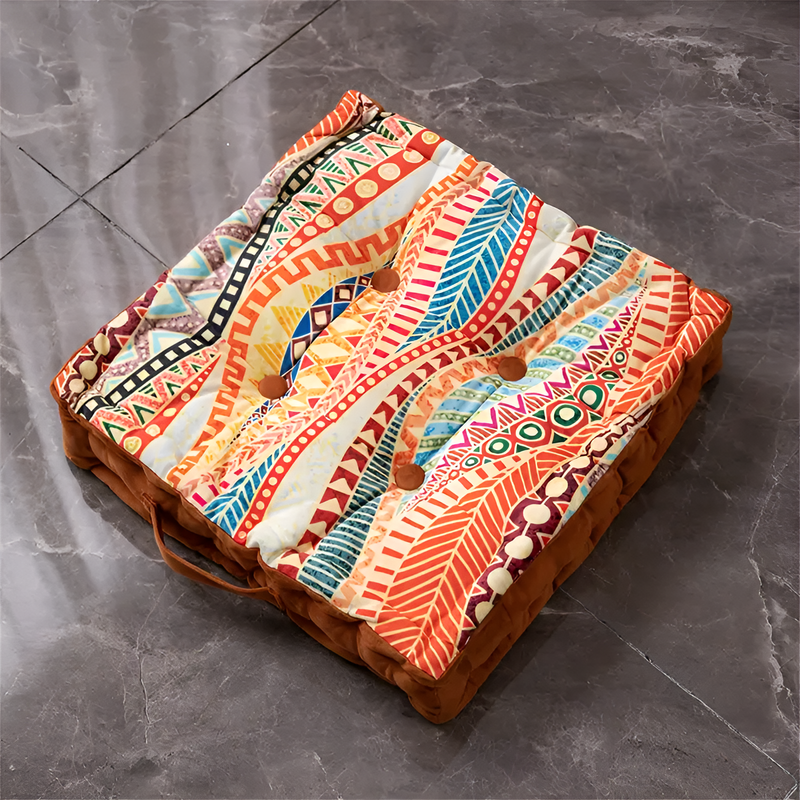 Vintage-Inspired Tufted Floor Cushion