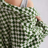 Cloud Weave Checkerboard Bathrobe