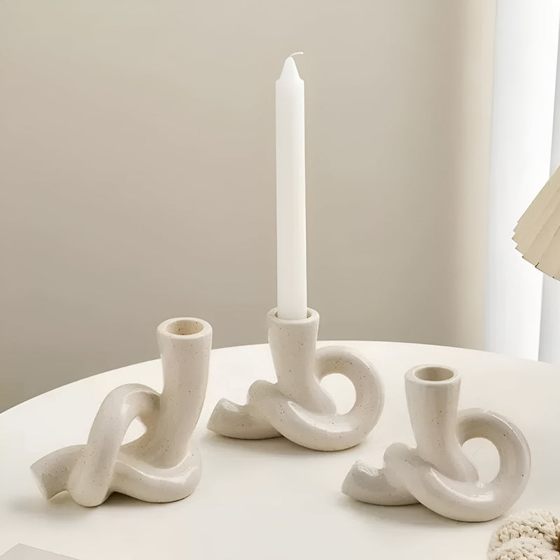 Knot Ceramic Candle Holder