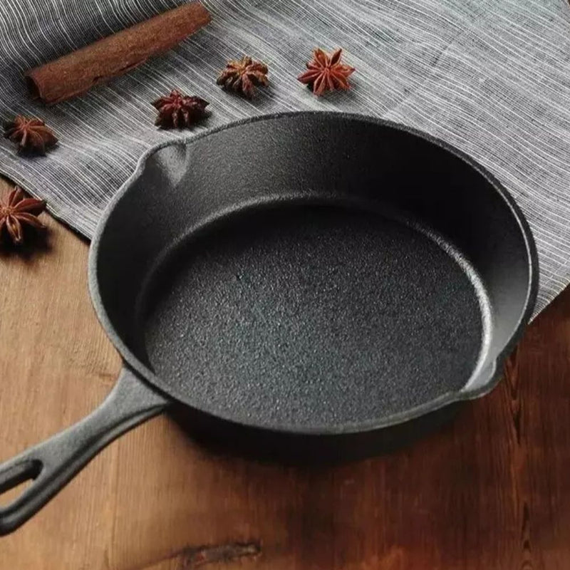 Black Cast Iron Frying Pan