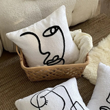 Abstract Face Artistic Cushion Cover