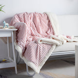 Fluffy Stripes Sherpa Blanket