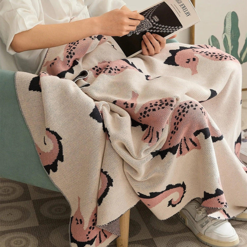 Nautical Seahorse Throw Blanket