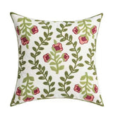 Ethereal Embroidery Floral Cushion Cover