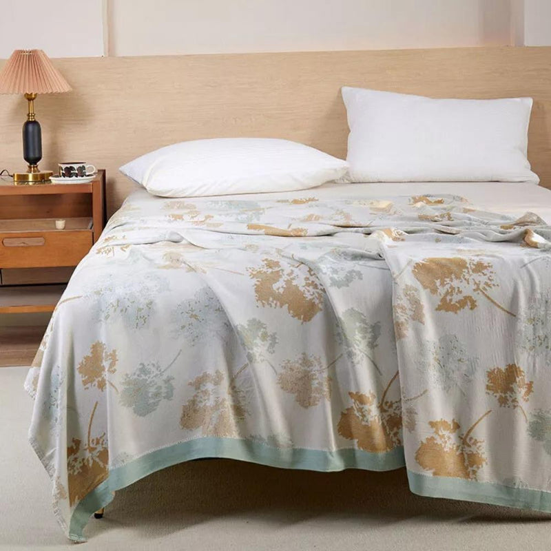 Maple Leaves Bamboo Luxe Cooling Quilt