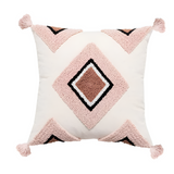 Tufted Embroidered Boho Cushion Cover