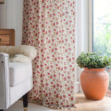 Floral Tasseled Soft Cotton Curtain