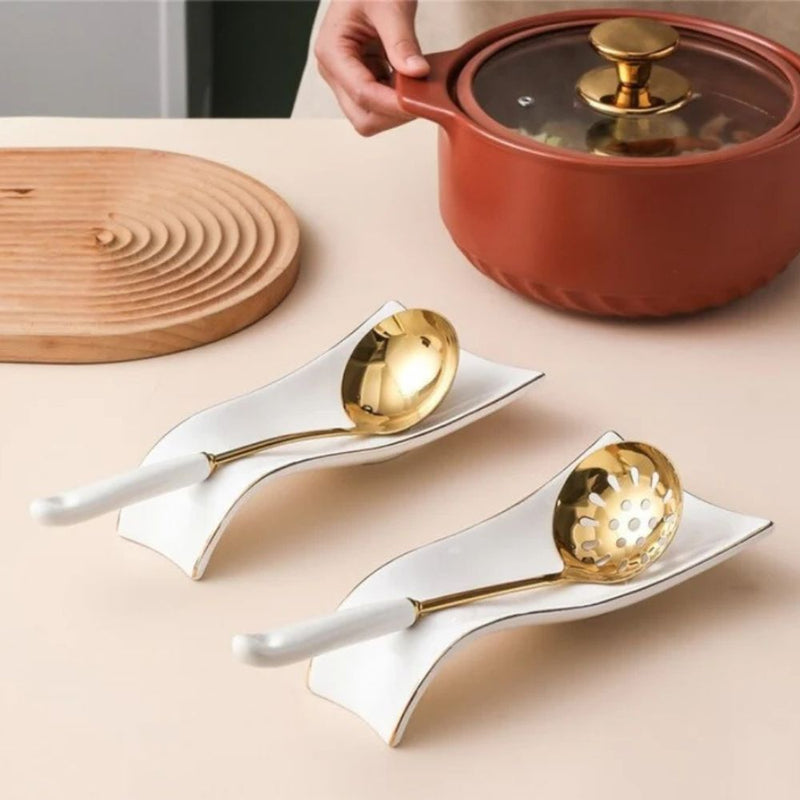 Flowline Ceramic Cooking Spoon Rest