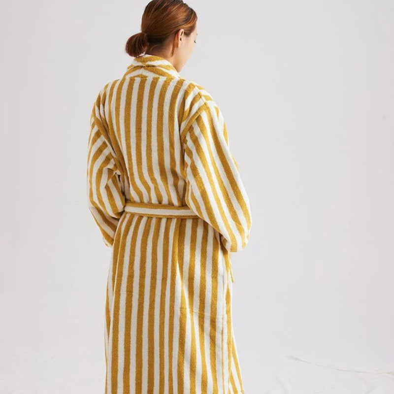 Cloud-Soft Unisex Striped Bathrobe