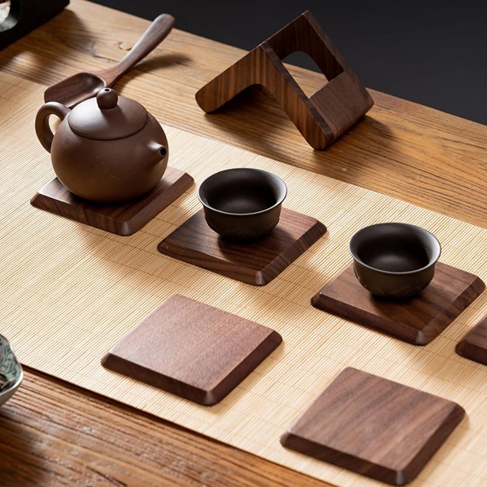 Stacking Coasters Sleek Stack Wooden Coaster Set | 6pcs – Casa & Beyond