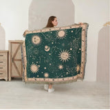 Sun Moon Stars Celestial Blanket