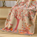 Vibrant Tree Cotton Tassel Towel