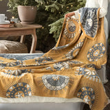 Blossom Radiance Circle Cotton Blanket