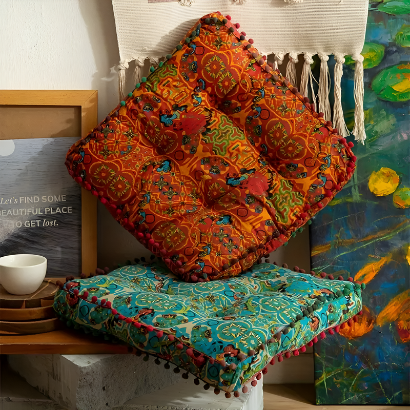 Bohemian Embroidered Floor Cushion