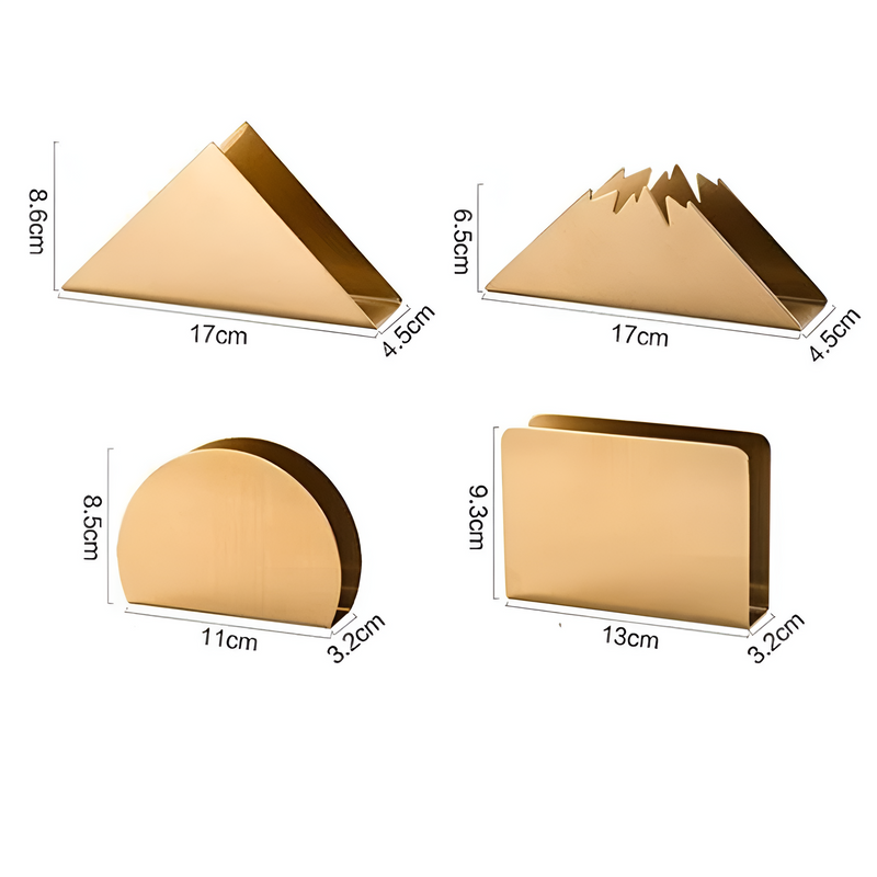 Gold Metallic Napkin Holder