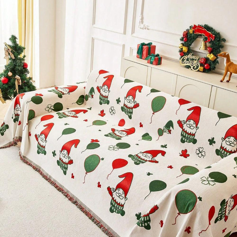 Jolly Gnome Christmas Sofa Cover