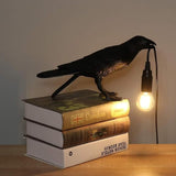 Gothic Halloween Crow Lamp