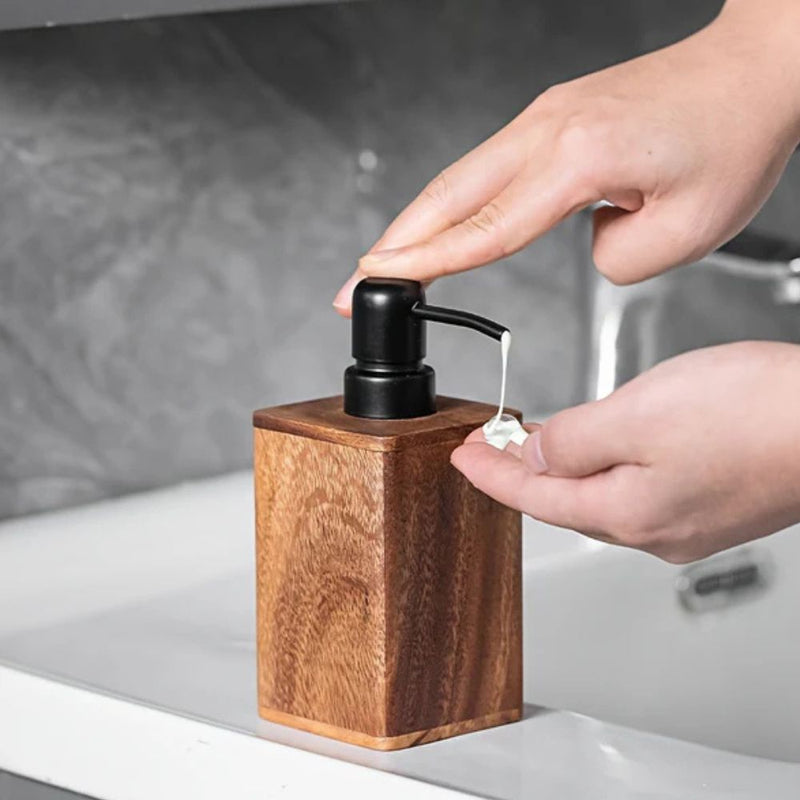 Walnut Aura Lotion & Soap Dispenser