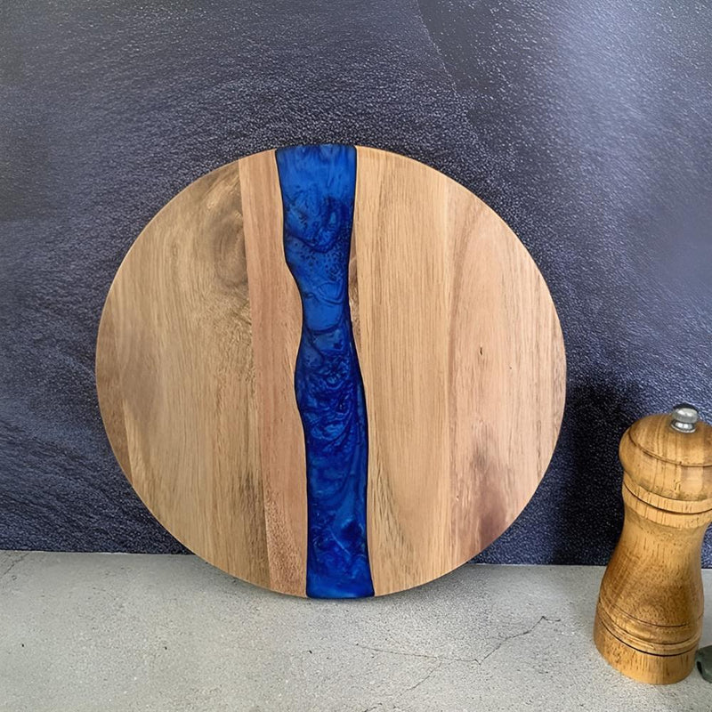 Artisan Epoxy Round Wood Chopping Board