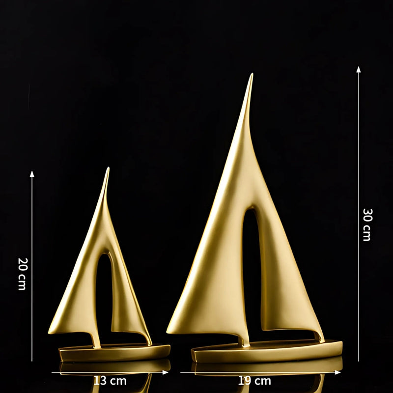 Minimalist Sailboat Inspired Table Decor Pair