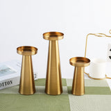 Elegant Brass Candle Holders | Set of 3