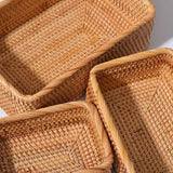 Artisan Rectangular Rattan Storage Basket