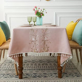 Blossom Weave Elegance Tablecloth