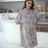 Lavender Dreams Cotton Kimono Robe