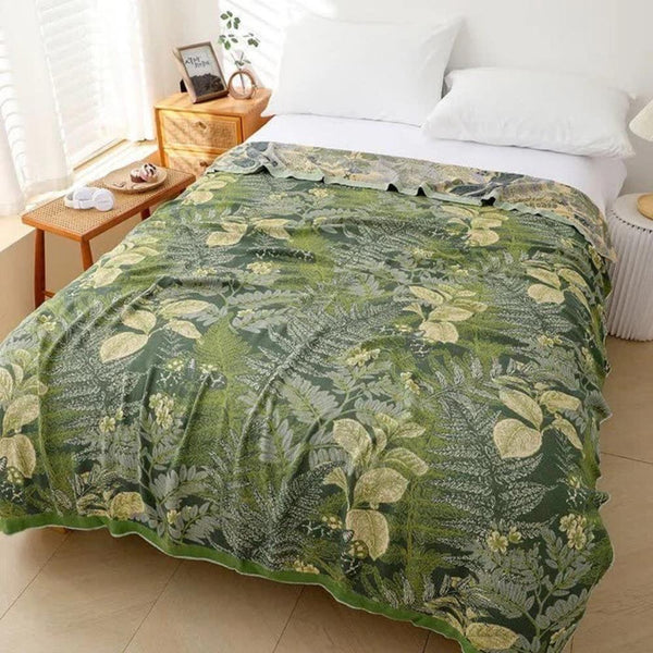 Verdant Leaf Bamboo Fiber Cooling Quilt