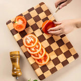 Chess-Inspired Acacia Wood Chopping Board