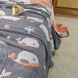 Ocean Dreams Whale Cotton Blanket