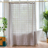 Farmhouse Cotton Linen Shower Curtain