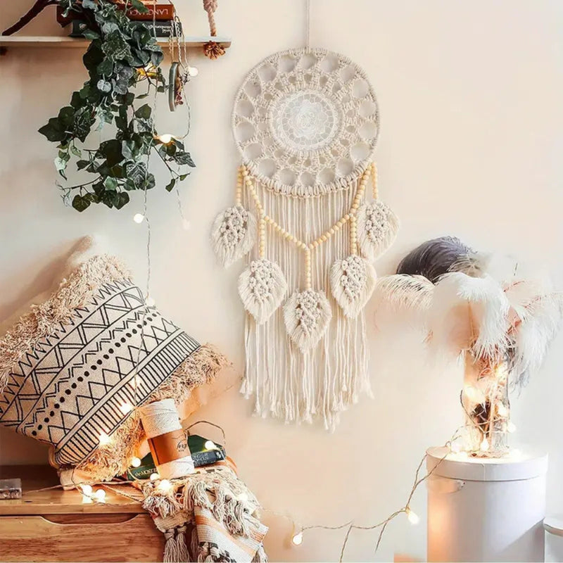 Whimsical Macrame Dream Catcher Decor