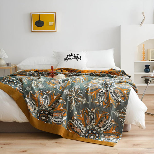 Boho Bloom Reversible Soft Quilt