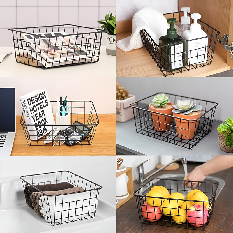 Sleek Wire Organiser Storage Basket