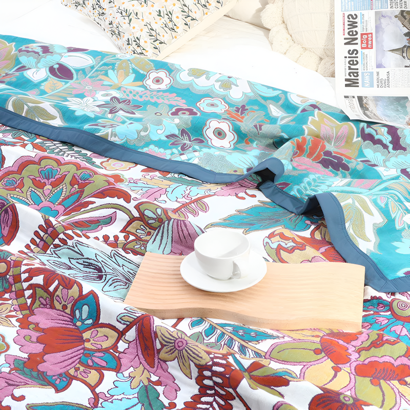 Floral Serenity Reversible Blanket