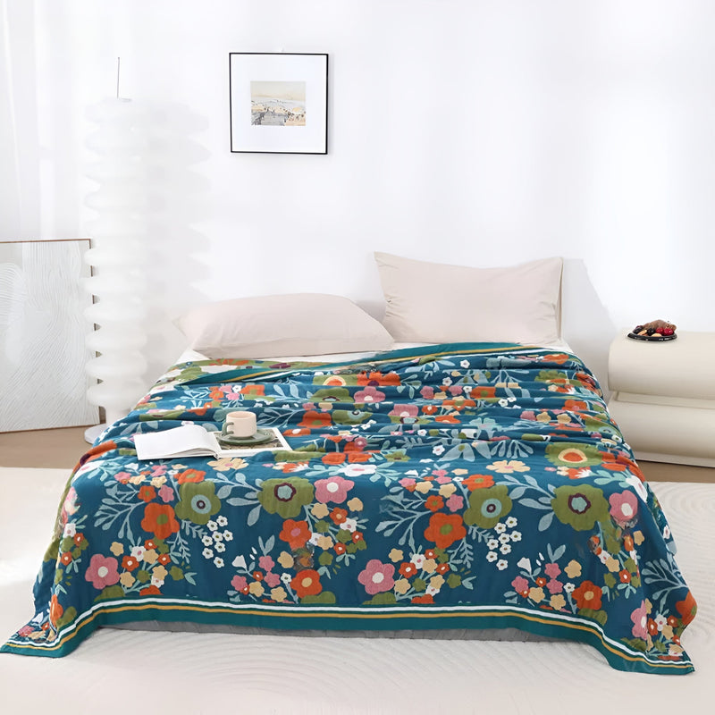 Wildflower Botanical Bliss Cotton Blanket