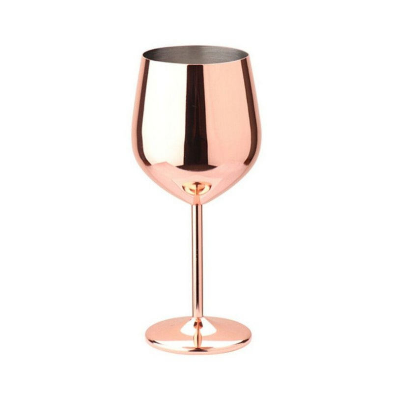 Lustrous Stainless Steel Wine Glass