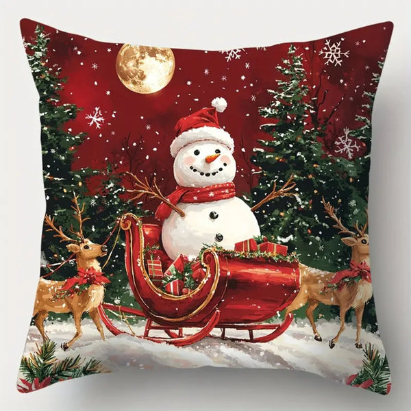 Santa’s Sleigh Christmas Cushion Cover