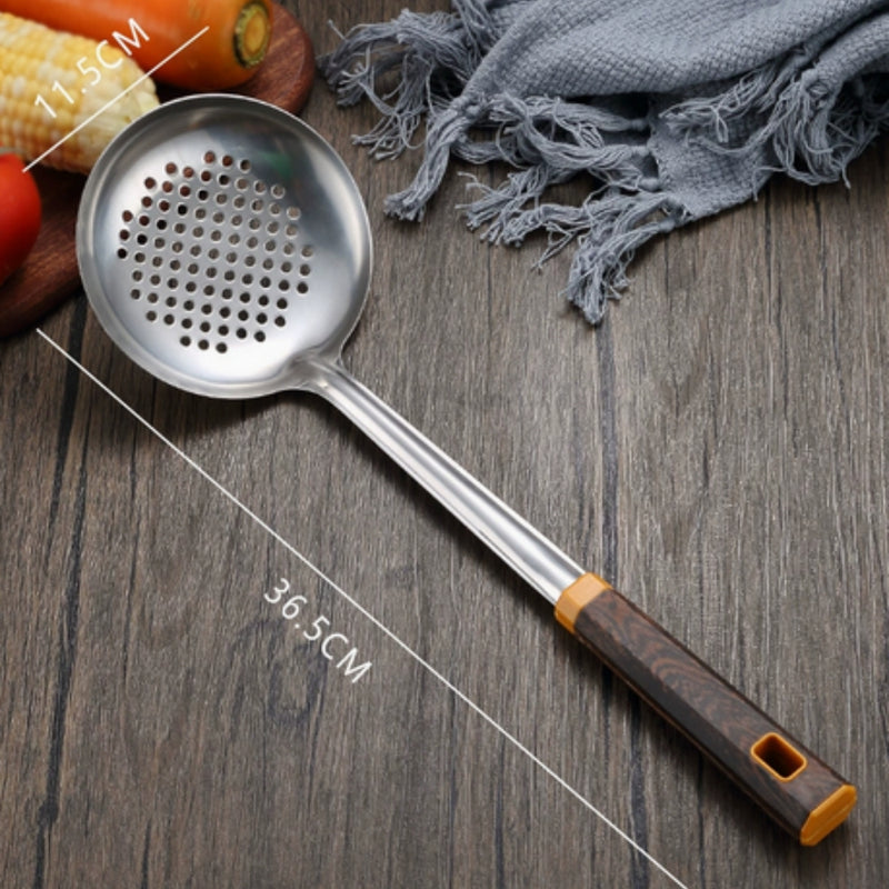 Wood Grain Stainless Steel Utensils | 6pcs Set