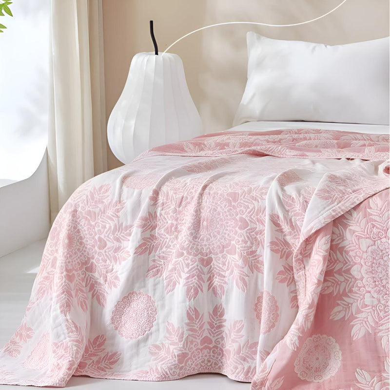 Fresh Floral Comfy Cotton Blanket