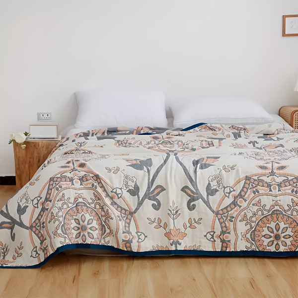 Floral Pattern Cotton Blanket