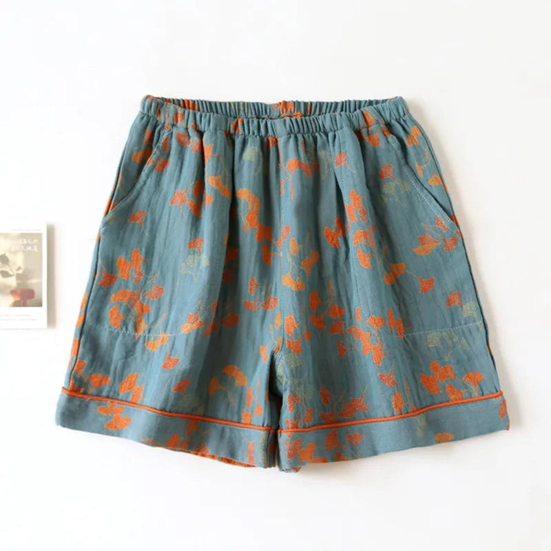 Patterned loose shorts hotsell