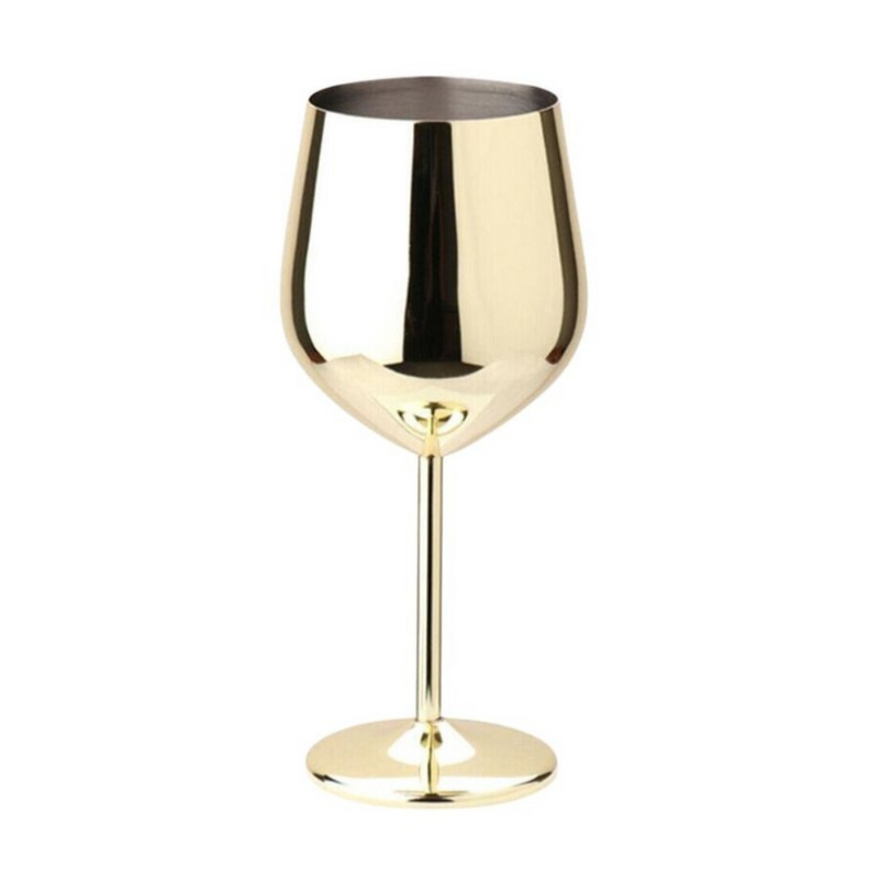 Lustrous Stainless Steel Wine Glass