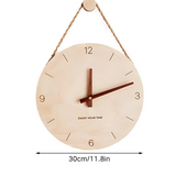 Minimalist Rope Wood Wall Clock