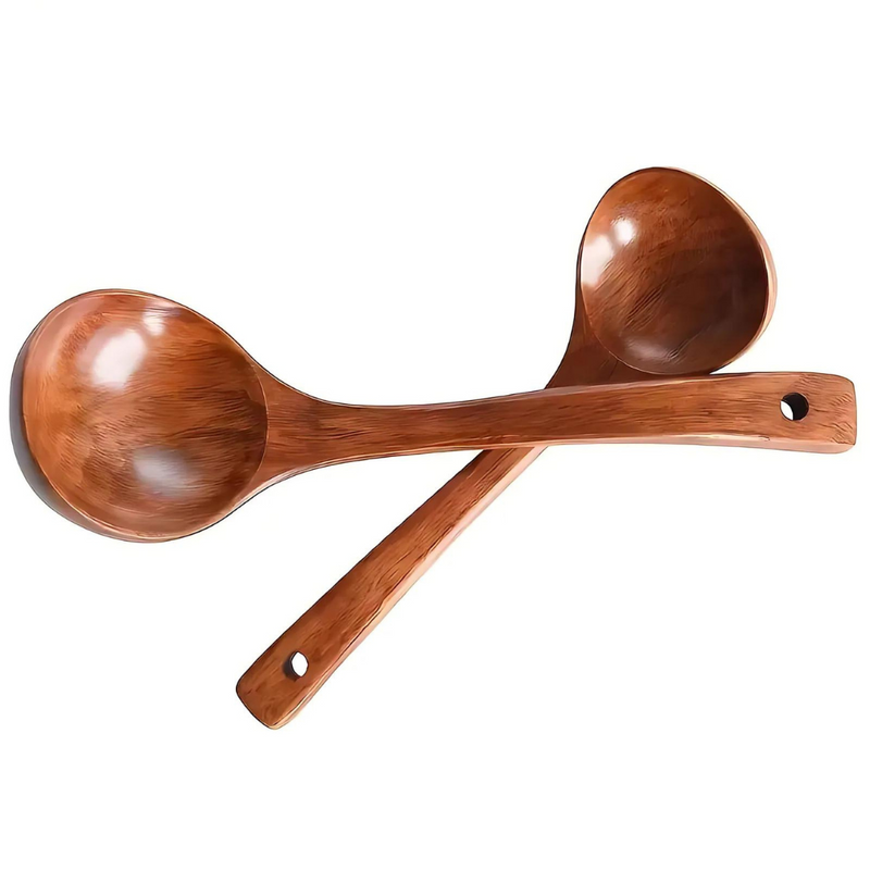 Natural Wooden Soup Spoon - 1pc