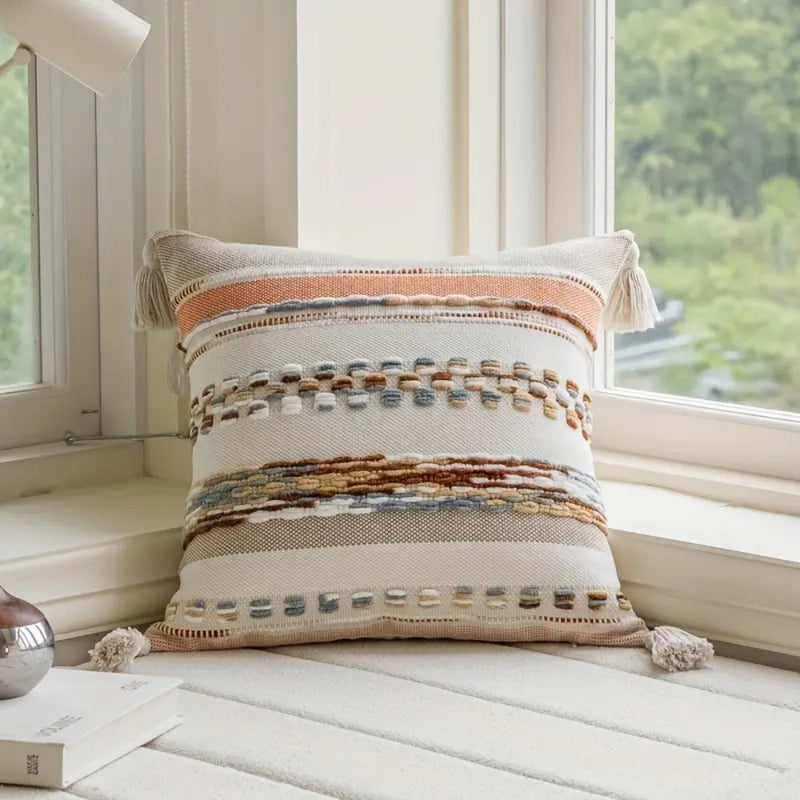 Double-Sided Boho Stripe Cushion Covers