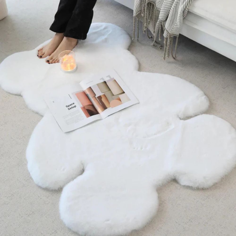 Fluffy Charm Teddy Bear Rug – Casa & Beyond