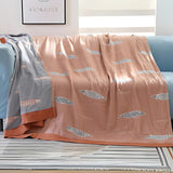 Golden Fish Cotton Gauze Reversible Blanket