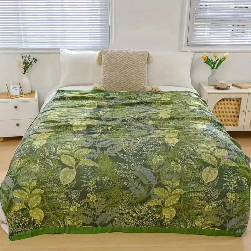 Verdant Leaf Bamboo Fiber Cooling Quilt